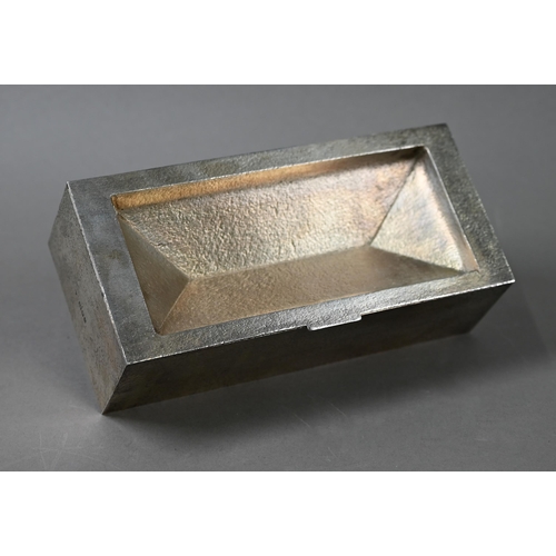 60 - An unusual (possibly bespoke) novelty silver box in the form of a house-brick, with wooden lining, G... 