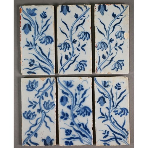 600 - Eight 18th century Dutch Delft tiles painted with coastal landscapes and shipping, 13 cm square, to/... 