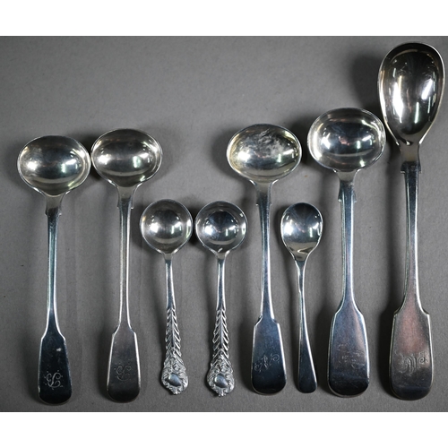 97 - Two cased sets of Art Deco silver coffee spoons, Sheffield 1936/38, to/w a quantity of Georgian, Vic... 