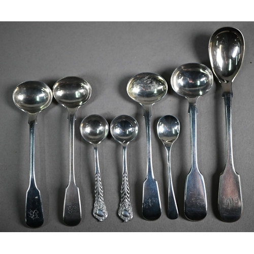 97 - Two cased sets of Art Deco silver coffee spoons, Sheffield 1936/38, to/w a quantity of Georgian, Vic... 