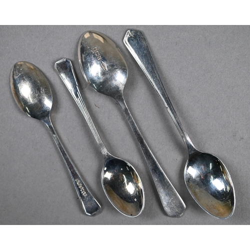 97 - Two cased sets of Art Deco silver coffee spoons, Sheffield 1936/38, to/w a quantity of Georgian, Vic... 