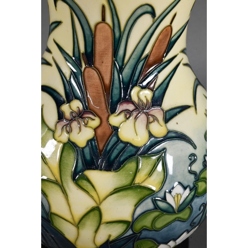 587 - A Moorcroft 'Lamia' table lamp, 27 cm high (to top of ceramic), c/w shade