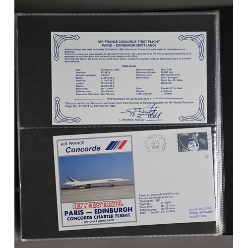 1000 - Concorde: a quantity of first day covers and related ephemera; signatures including Brian Trubshaw, ... 