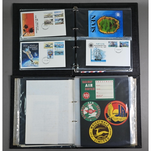 1001 - Air interest: various World War II overseas Airgraph and Air Mail items, to/w luggage labels includi... 