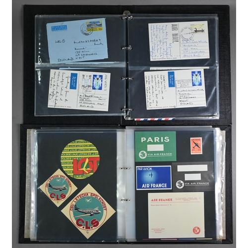 1001 - Air interest: various World War II overseas Airgraph and Air Mail items, to/w luggage labels includi... 