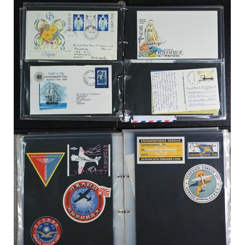 1001 - Air interest: various World War II overseas Airgraph and Air Mail items, to/w luggage labels includi... 