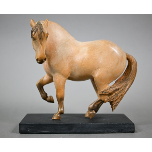 1166 - Ann Baxter (Yorkshire), carved wood figure of a Suffolk Punch (working horse), signed and dated (19)... 