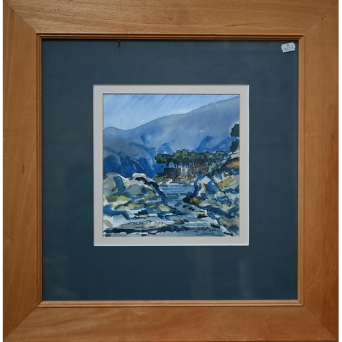 673 - Jeremy Houghton (b 1974) - 'Cadequés, Spain', watercolour, signed lower right and dated 16.7.96', 25... 