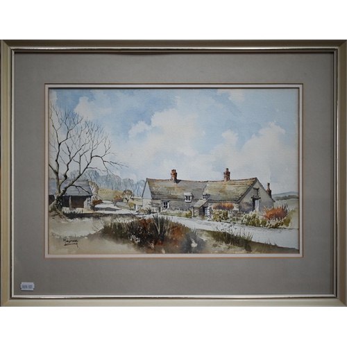 724 - Maurice King - 'Dorset Farm', watercolour, signed lower left, 30 x 45 cm