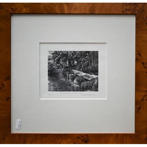 746 - Howard Phipps (b 1954) - Three wood engravings - 'Chalk Stream', ltd ed 12/100, 11.5 x 11 cm; 'Homin... 