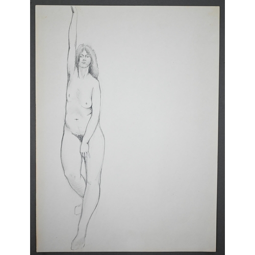 749 - Peter Corlett - Three pencil sketches of a female nude, signed and dated 1979 (folio)