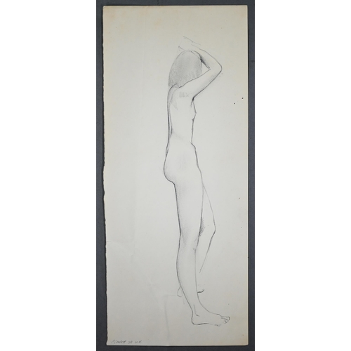 749 - Peter Corlett - Three pencil sketches of a female nude, signed and dated 1979 (folio)