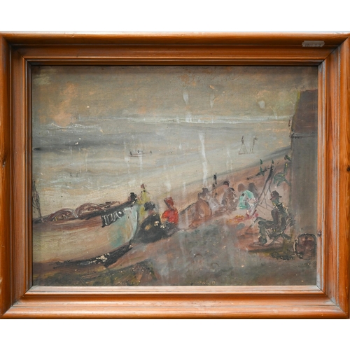 756 - Alison Debenham (1903-1967) - 'The Beach Aldeburgh', oil on board, 24.5 x 31 cmBelgrave Gallery Ltd ... 