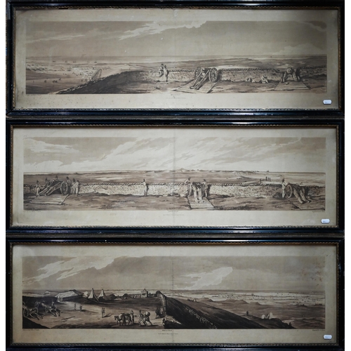 763 - A set of three Alexandria engravings published by Thompson of Newport Street, London, 1804, 30 x 97 ... 