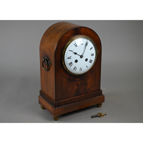 794 - T Snow, Knaresborough, a Regency brass inlaid mahogany cased 8-day repeat twin fusee bracket clock, ... 