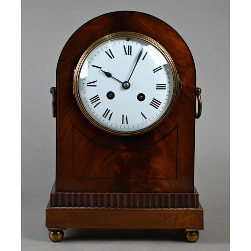 794 - T Snow, Knaresborough, a Regency brass inlaid mahogany cased 8-day repeat twin fusee bracket clock, ... 