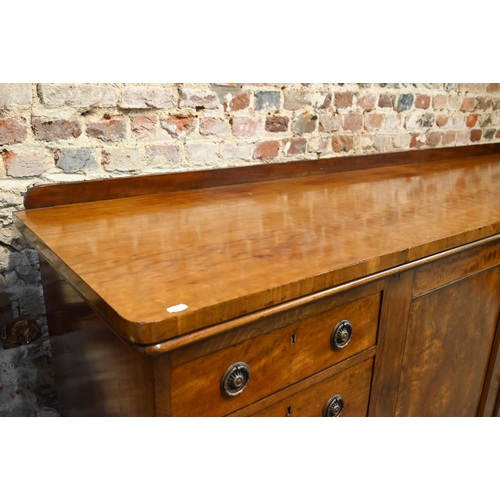 872 - Holland & Son, a late 19th century satinwood low compactum, centred by a pair of cabinet doors e... 