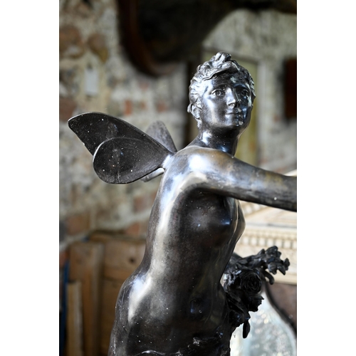 892 - Michel Leonard Beguine (1855-1929), a brown bronze sculpture 'Le Printemps' (Allegory of Spring), la... 