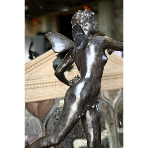 892 - Michel Leonard Beguine (1855-1929), a brown bronze sculpture 'Le Printemps' (Allegory of Spring), la... 