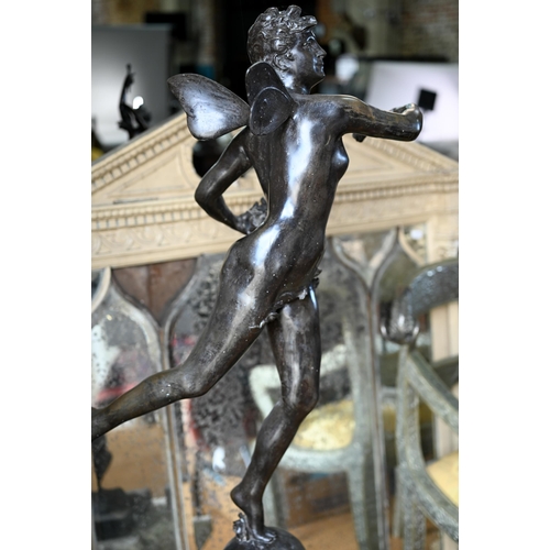 892 - Michel Leonard Beguine (1855-1929), a brown bronze sculpture 'Le Printemps' (Allegory of Spring), la... 