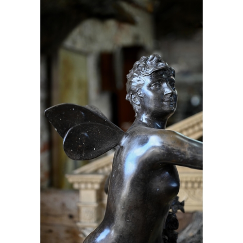 892 - Michel Leonard Beguine (1855-1929), a brown bronze sculpture 'Le Printemps' (Allegory of Spring), la... 