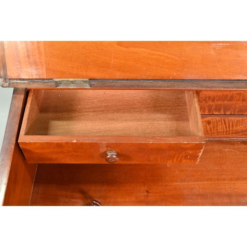 935 - A William IV burr walnut davenport, stamped T. Wilson, London, the sliding slope top with 3/4 spindl... 