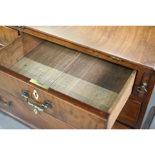 944 - A mahogany bureau bookcase, the upper with pair of diamond glazed enclosing adjustable shelves, the ... 