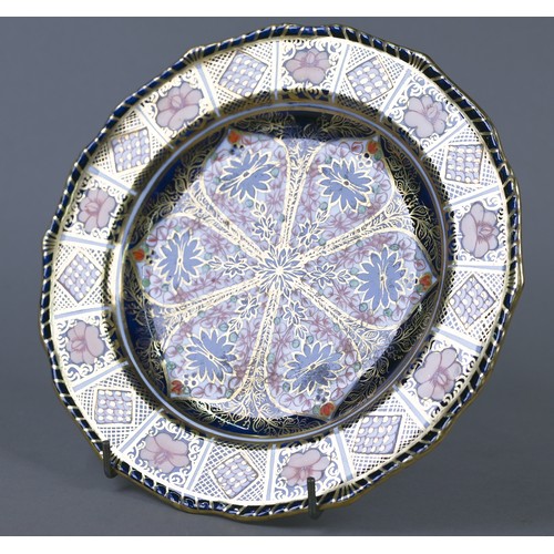 592 - A set of twelve Victorian Royal Crown Derby Imari plates, date mark for 1887, 22.5 cm diameter