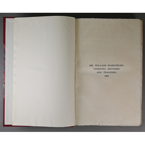 973 - Mr William Shakespear's Comedies, Histories and Tragedies faithfully reproduced in facsimile from th... 