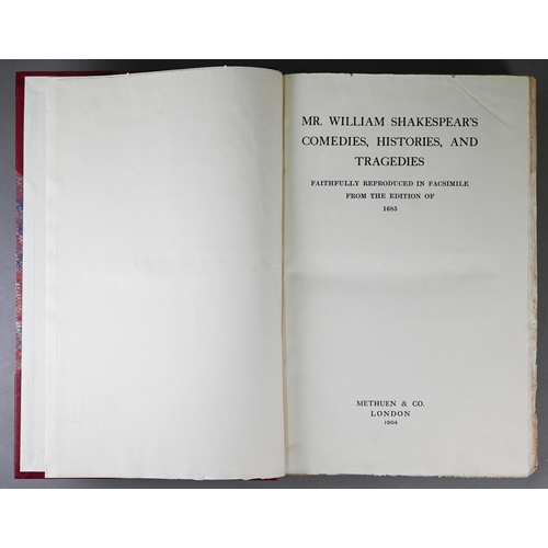 973 - Mr William Shakespear's Comedies, Histories and Tragedies faithfully reproduced in facsimile from th... 