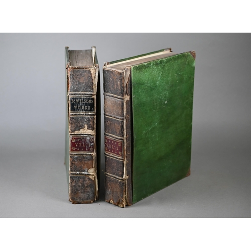 981 - Wilson DD, Thomas (Bishop of Sodar and Man), Works in 2 vols, compiled by C. Crutwell, Bath: 1781, q... 