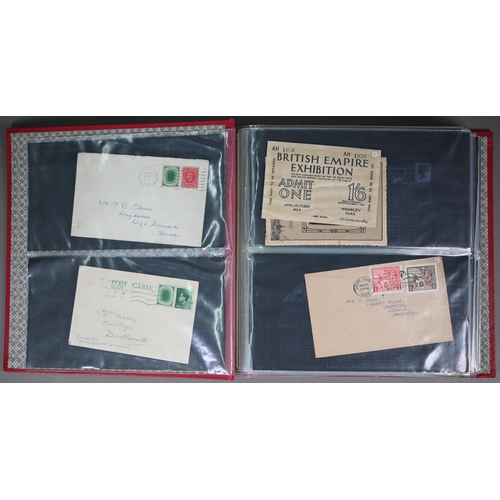 990 - First Day Covers 1924 - 1968: four 1924 British Empire Exhibition first day covers (one on Air-Mail ... 