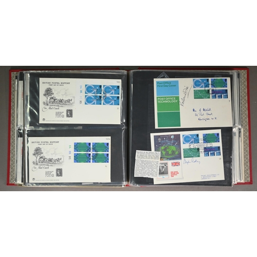 995 - Three albums containing over three hundred and fifty first day covers 1969 - 73, signed issues inclu... 