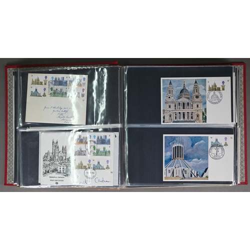 995 - Three albums containing over three hundred and fifty first day covers 1969 - 73, signed issues inclu... 