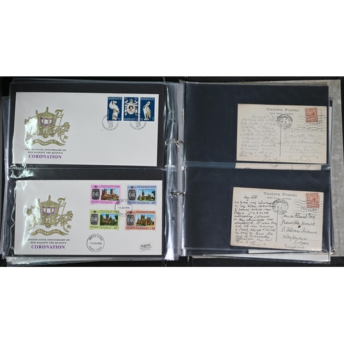 997 - Two albums of first day covers and other ephemera, including signed issues - Laurence Olivier, JPR W... 