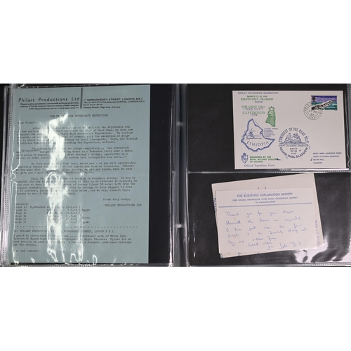 997 - Two albums of first day covers and other ephemera, including signed issues - Laurence Olivier, JPR W... 