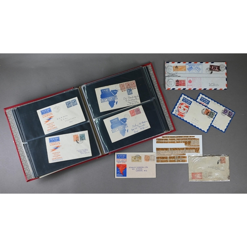 998 - A collection of early Air Mail covers including 1934 Imperial Airways and Quantas Empire Airways (Lo... 