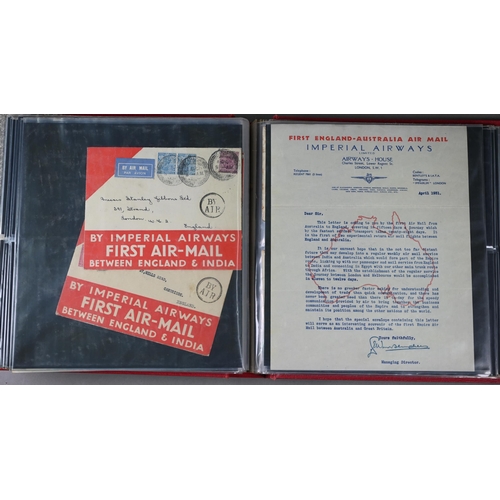 998 - A collection of early Air Mail covers including 1934 Imperial Airways and Quantas Empire Airways (Lo... 