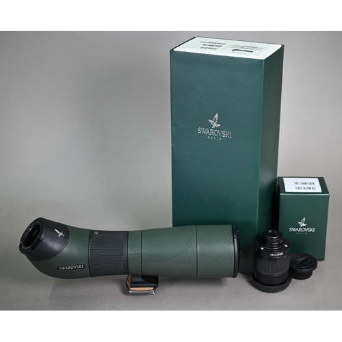 A boxed Swarovski ATS 65 HD telescope with 20-60x zoom lens (little used)