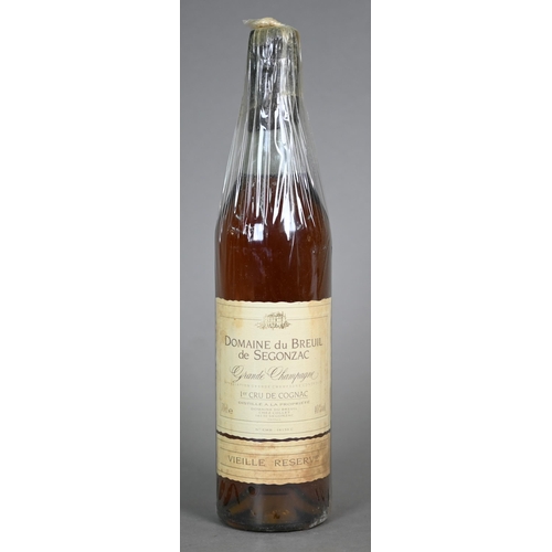 1148 - A wooden-cased bottle of Domaine du Breuil de Segonzac Grande Champagne Cognac 1er Cru, Vielle Reser... 