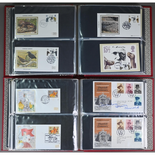 996 - Six albums of first day covers 1973 - 82, including signed issues - Selwyn Lloyd (2), Margaret Thatc... 