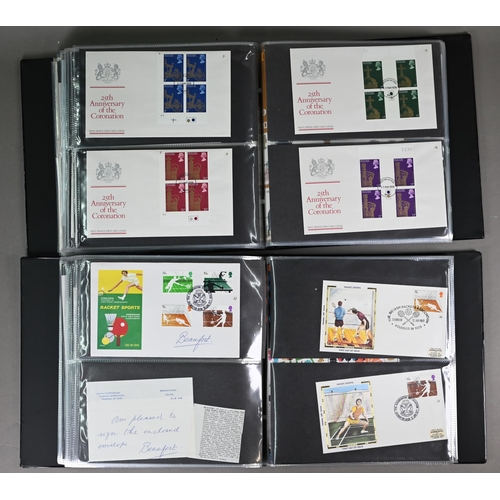 996 - Six albums of first day covers 1973 - 82, including signed issues - Selwyn Lloyd (2), Margaret Thatc... 