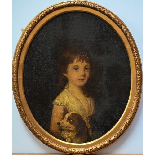 1027 - English school - A family group of five Georgian oval oil on canvas portraits of Hannah Bullock (171... 