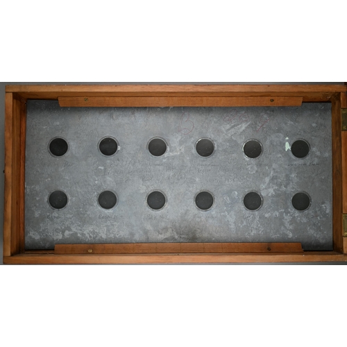 1182 - A vintage servant's call-board by Birck & Virtue of Aldershot, 27 x 50 cm