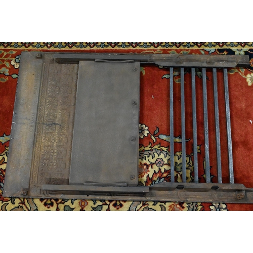 851 - A Victorian cast iron Coalbrookdale fireplace insert, signed and numbered with diamond registration ... 