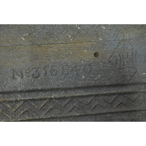 851 - A Victorian cast iron Coalbrookdale fireplace insert, signed and numbered with diamond registration ... 