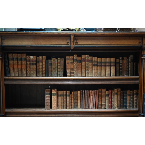 970 - A selection of over seventy 19th century and later leather-bound volumes - mostly literature, poetry... 