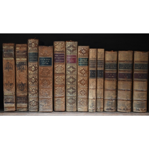 970 - A selection of over seventy 19th century and later leather-bound volumes - mostly literature, poetry... 