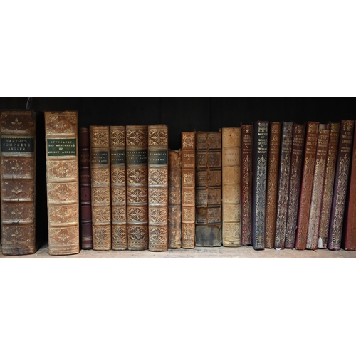 970 - A selection of over seventy 19th century and later leather-bound volumes - mostly literature, poetry... 