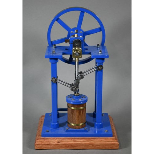 1180 - A model Stirling engine with 14 cm flywheel, 30 cm high